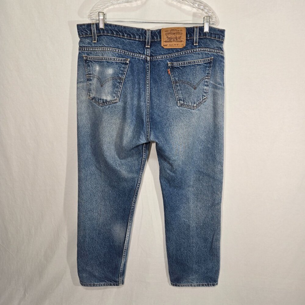 Vintage LEVI'S 505 Orange Tab Regular Fit Straight Leg Jean Size 40x30